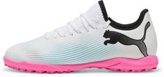 PUMA FUTURE 7 PLAY TT Jr Fußballschuhe Kinder puma white-puma black-poison pink