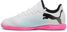 PUMA FUTURE 7 PLAY IT Jr Fußballschuhe Kinder puma white-puma black-poison pink