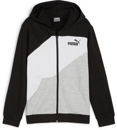 PUMA POWER COLORBLOCK Sweatjacke Kinder puma black