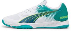 PUMA Attacourt Hallenschuhe Herren puma white-ocean tropic-sparkling green-lime squeeze