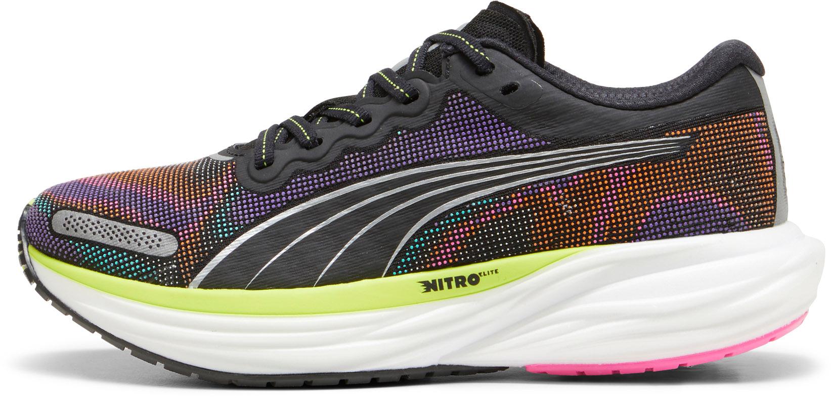 PUMA Deviate Nitro 2 Psychedelic Rush Laufschuhe Damen black lime pow poison pink im Online Shop von SportScheck kaufen