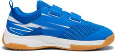 Rückansicht von PUMA Varion II V Jr Hallenschuhe Kinder puma team royal-puma white-gum