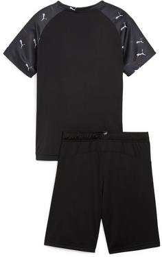 Rückansicht von PUMA ACTIVE SPORTS AOP Trainingsanzug Kinder puma black