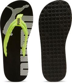 Rückansicht von PUMA EPIC FLIP V2 Zehentrenner Kinder lime pow-puma black-puma white