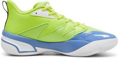 Rückansicht von PUMA Genetics Basketballschuhe Herren electric lime-blue skies