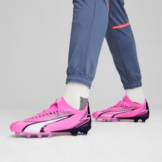 Rückansicht von PUMA ULTRA MATCH FG/AG Fußballschuhe Herren poison pink-puma white-puma black