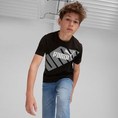 Rückansicht von PUMA POWER T-Shirt Kinder puma black