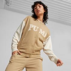 Rückansicht von PUMA Squad Collegejacke Damen prairie tan