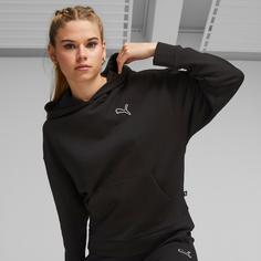 Rückansicht von PUMA Better Essentials Hoodie Damen puma black