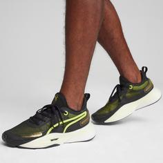 Rückansicht von PUMA PWR Nitro Squared Neo Force Fitnessschuhe Herren puma black-lime squeeze-lime pow