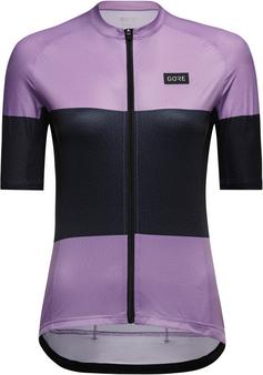 GOREWEAR Spirit Stripes Fahrradtrikot Damen scrub purple-orbit blue