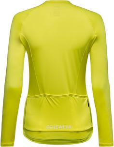 Rückansicht von GOREWEAR Spinshift Fahrradtrikot Damen washed neon yellow