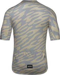 Rückansicht von GOREWEAR Spirit Organic Camo Fahrradtrikot Herren tech beige-lab gray