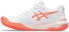 Rückansicht von ASICS GEL-CHALLENGER 14 CLAY Tennisschuhe Damen white-sun coral