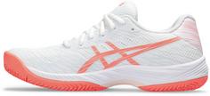 Rückansicht von ASICS GEL-GAME 9 CLAY Tennisschuhe Damen white-sun coral