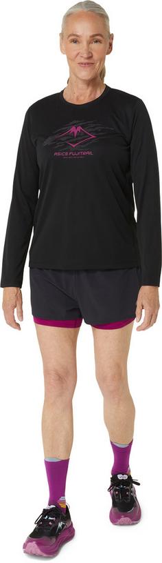 Rückansicht von ASICS FUJITRAIL Funktionsshirt Damen performance black-blackberry