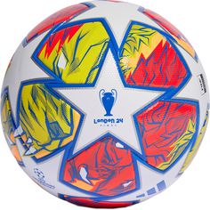 Rückansicht von adidas UCL LGE Fußball white-glory blue-flash orange