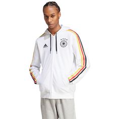 Rückansicht von adidas DFB EM24 Sweatjacke Herren white