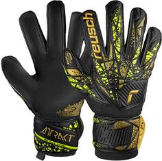 Reusch ATTRAKT INFINITY FINGER SUPPORT Torwarthandschuhe black-gold-yellow-black