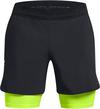 Under Armour Peak Funktionsshorts Herren - black-high-vis yellow-high-vis yellow