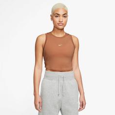 Rückansicht von Nike Sportswear Essentials Croptop Damen terra blush-sail