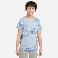 Rückansicht von Nike Club T-Shirt Kinder light armory blue