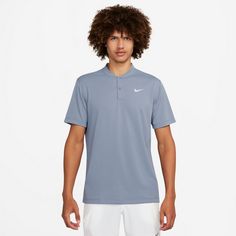 Rückansicht von Nike Court Tennis Polo Herren ashen slate-white