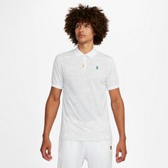 Rückansicht von Nike HERITAGE Tennis Polo Herren white-white