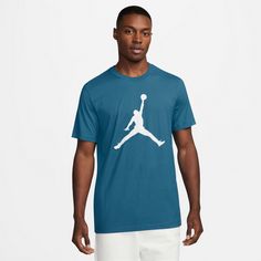 Rückansicht von Nike Jordan Jumpman T-Shirt Herren industrial blue-sail