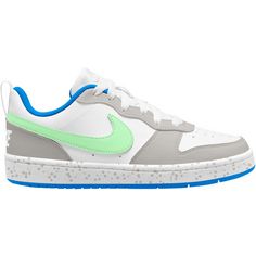 Nike COURT BOROUGH LOW RECRAFT GS Sneaker Kinder light iron ore-vapor green-white-photo blue