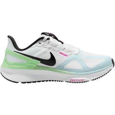 Nike AIR ZOOM STRUCTURE 25 Laufschuhe Damen white-black-glacier blue-vapor green