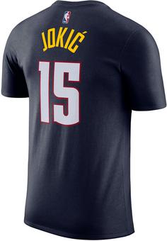 Rückansicht von Nike Nikola Jokic Denver Nuggets Fanshirt Herren college navy