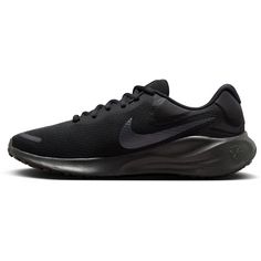 Rückansicht von Nike NIKE REVOLUTION 7 Laufschuhe Herren black-off noir