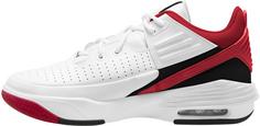Rückansicht von Nike Jordan Max Aura 5 Basketballschuhe Herren white-gym red-black