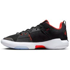 Rückansicht von Nike JORDAN ONE TAKE 5 Basketballschuhe Herren black-habanero red-white-anthracite