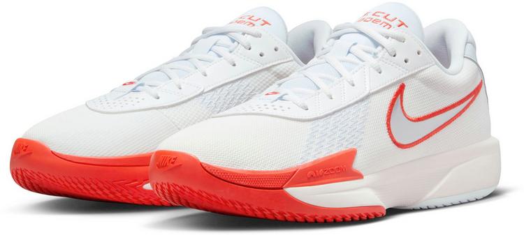 Nike Nike AIR ZOOM G.T. CUT ACADEMY Basketballschuhe Herren - summit white-metallic silver-picante red - 3 | SportScheck