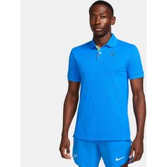 Rückansicht von Nike Rafa Nadal Tennis Polo Herren lt photo blue-lt lemon twist