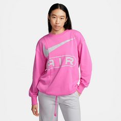 Rückansicht von Nike NSW Oversized Sweatshirt Damen playful pink-photon dust