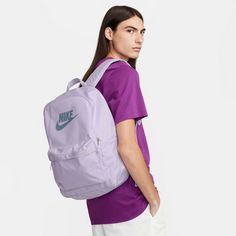 Rückansicht von Nike Rucksack Heritage Daypack lilac bloom-lilac bloom-ashen slate