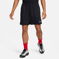 Rückansicht von Nike Club Flow Shorts Herren black-white