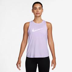Rückansicht von Nike Swoosh HBR Funktionstank Damen lilac bloom-obsidian