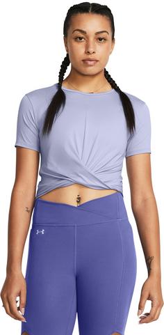 Rückansicht von Under Armour Motion Crossover Croptop Damen celeste-white