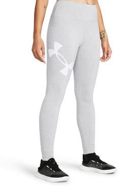 Rückansicht von Under Armour Campus Tights Damen mod gray light heather-white