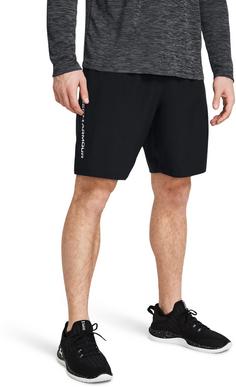 Rückansicht von Under Armour Wordmark Funktionsshorts Herren black-white