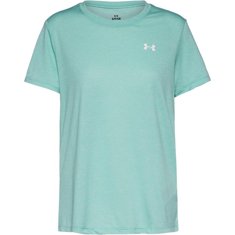 Under Armour Under Armour Tech Bubble Funktionsshirt Damen - radial turquoise-white - 0 | SportScheck
