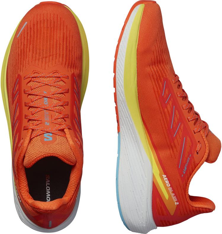 Salomon Salomon AERO BLAZE 2 Laufschuhe Herren - dragon fire-sulphur spring-white - 0 | SportScheck