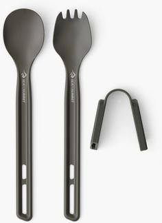 Rückansicht von Sea to Summit Frontier UL Cutlery Set Besteck aluminium hard anodised grey