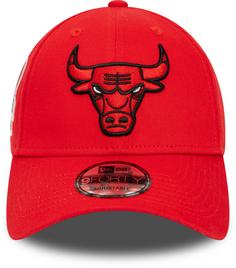 Rückansicht von New Era NBA Sidepatch 9forty Bulls Cap red