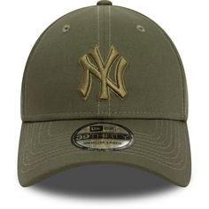 Rückansicht von New Era MLB Outline 39Thirty New York Yankees Cap olive-olve