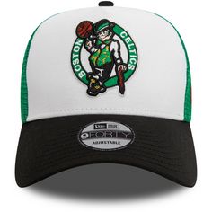 Rückansicht von New Era Boston Celtics Trucker Cap white-black-green